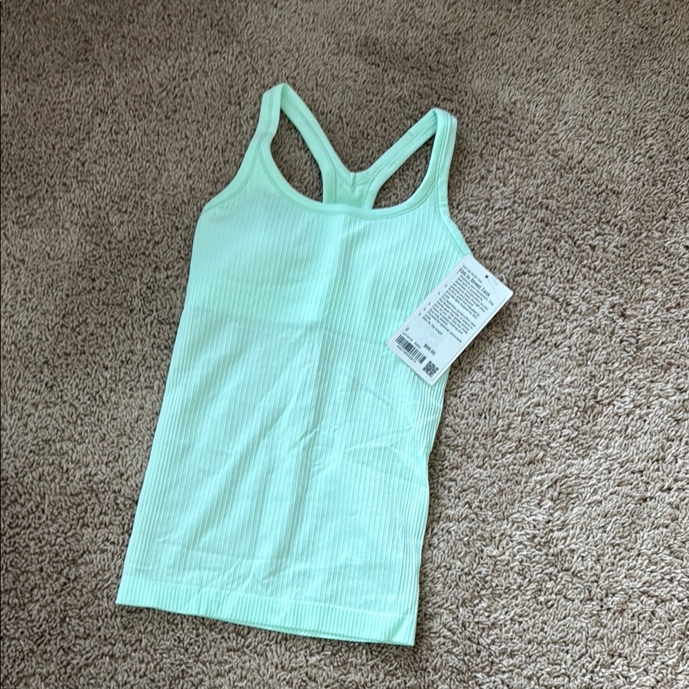 Lululemon Athletica Green Fitted Tank Top